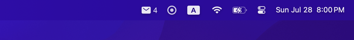 Apple Mail icon in your menu bar