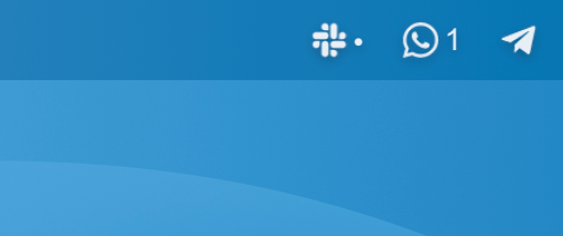 Slack status bar icon and notification badge with Badgeify