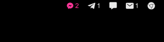 Messenger status bar icon and notification badge